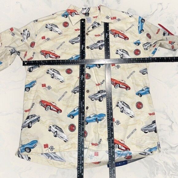 GM by David Carey Corvette Shirt Stingray Button Down Mens 3X General Motors HTF - Picture 2 of 6